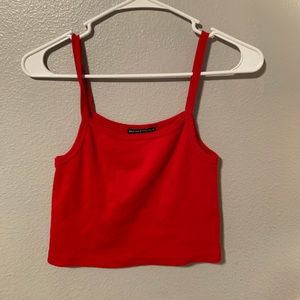Brandy Melville Cropped Red Tank Top